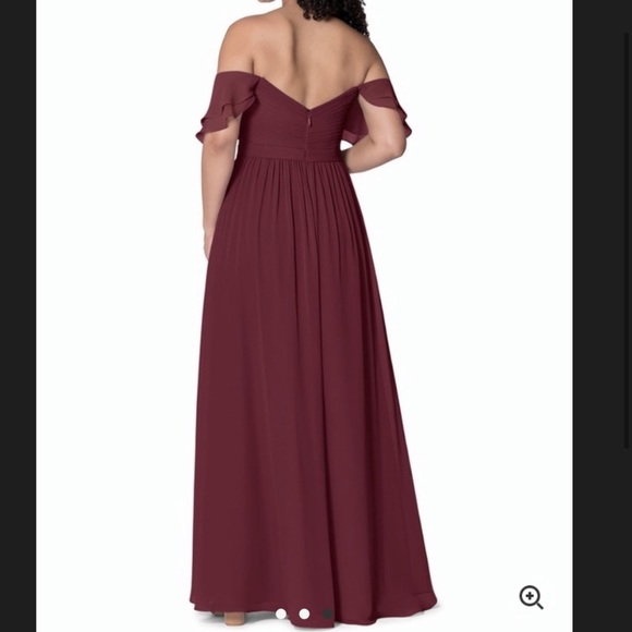 Azazie Razia Dress | Cabernet - Picture 2 of 7